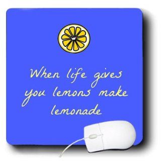 mp_172429_1 Xander funny sayings   when life gives you lemons, make lemonade, blue, yellow   Mouse Pads Electronics
