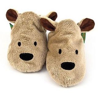 childrens brown bear slippers by snugg nightwear