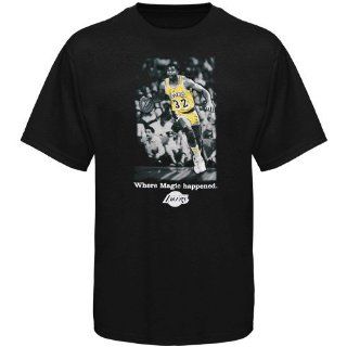 Los Angeles Lakers Magic Johnson "Where Magic Happened" T Shirt 2XL : Sports & Outdoors