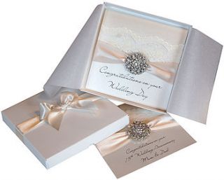 opulence vintage cluster wedding card by made with love designs ltd