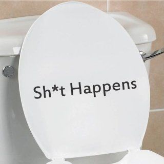 Sh*t Happens funny toilet seat bathroom home vinyl decal sticker   Wall Decor Stickers