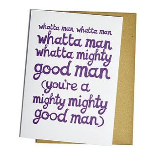 'whatta man' card by lovely jojo's