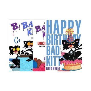 Bad Kitty 4 Book Set in Slipcase (Includes Bad Kitty Meets the Baby; Bad Kitty Vs Uncle Murray, Bad Kitty Gets A Bath; Happy Birthday, Bad Kitty) Nick Bruel 9780545391139 Books