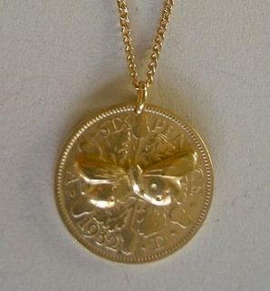 butterfly coin pendant by becca jewellery
