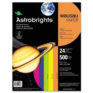 Wausau Paper Products   Wausau Paper   Astrobrights Colored Paper, 24lb, 8 1/2 x 11, Assorted, 500 Sheets/Ream   Sold As 1 Ream   The brightest and the best!   Attention getting notices, flyers, announcements and bulletins.   Guaranteed performance in lase