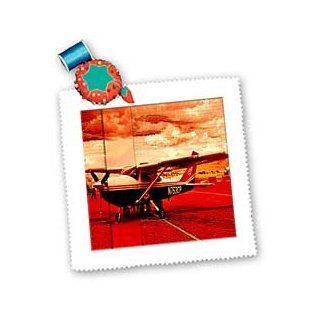 qs_45355_1 Jos Fauxtographee Realistic   An Airplane in Hues of Orange Given Layers and Depth   Quilt Squares   10x10 inch quilt square