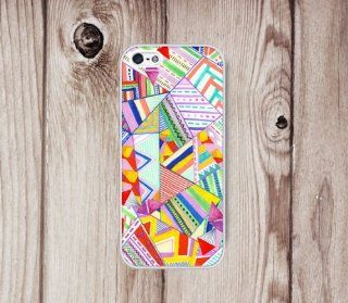 D&fcase Geometric Shapes Light and Colors Pattern Iphone 5 Case   Personalized, Friendship Bestfriend Gift Fits Iphone 5 T mobile, At&t, Sprint, Verizon and All International Carriers: Cell Phones & Accessories
