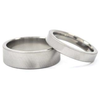 Titanium Rings For Him And Her, Matching Wedding Rings, Titanium Bands: Jewelry