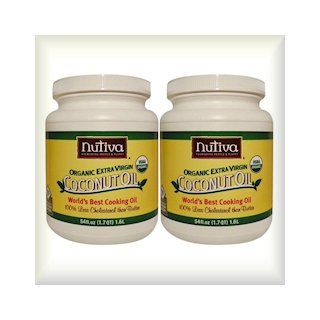 Nutiva Organic Extra Virgin Coconut Oil, 54 Ounce Containers (Pack of 2) : Grocery & Gourmet Food