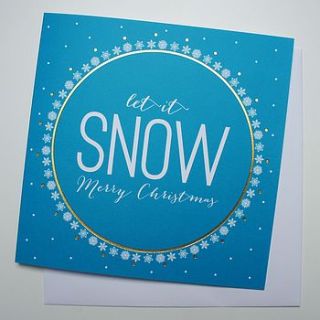 'let it snow' christmas card by love faith and hope
