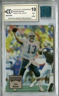 1993 Playoff Contenders #18 Dan Marino Hidden Treasures with a Piece of Authentic Dan Marino GAME USED JERSEY Graded BGS BECKETT 10 MINT GGUM Card Sports & Outdoors