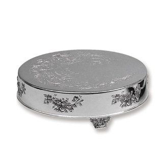 Silver plated 14" Round Cake Plateau: Jewelry