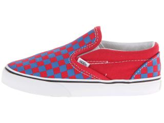 Vans Kids Classic Slip On (Toddler) (Checkerboard) Chinese Red/Skydiver