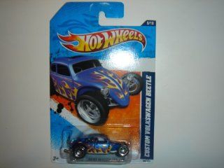 2011 Hot Wheels Custom Volkswagen Beetle Blue #99/244: Toys & Games