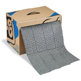 New Pig MAT242 Rip and Fit Polypropylene Heavy Weight Absorbent Mat Roll in Dispenser Box, 7.8 Gallon Absorbency, 60' Length x 15" Width, Gray: Science Lab Spill Containment Supplies: Industrial & Scientific