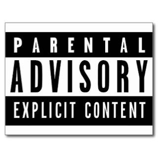 Parental Advisory Postcard