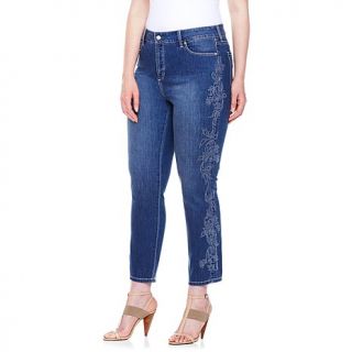 NYDJ Audrey Embroidered Ankle Jean   Houston Wash Plus