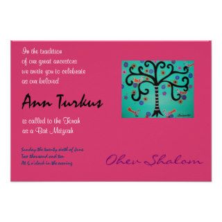 Bar Bat Mitzvah Invitation Custom Invites