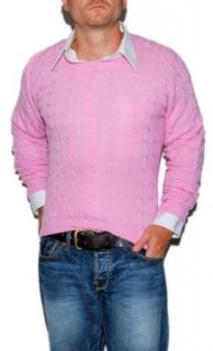 Polo Ralph Lauren Mens Cashmere Cable Sweater Pink at  Mens Clothing store