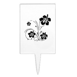 Flower Tattoo Rectangle Cake Toppers