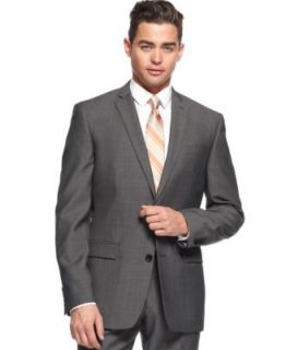 Bar III Charcoal Mini Herringbone Dress Pants Slim Fit   Suits & Suit Separates   Men