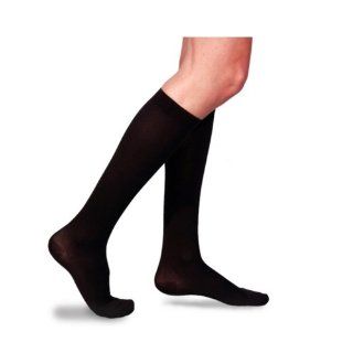 Sigvaris 232CX3W99 Cotton Series 20 30 mmHg Women's Closed Toe Knee High Sock Size: X Large Short, Color: Black 99: Health & Personal Care
