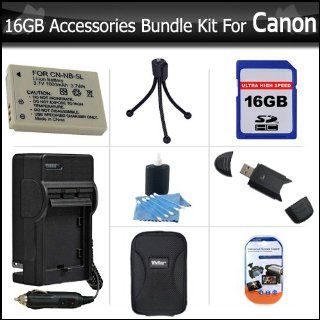Ultimate Accessory Kit For Canon Powershot SX230HS, SX 230HS, SX210 IS SD700 SD790 SD800 SD850 SD870 SD880 SD890 SD900 SD950 SD970 SD990 SX200 Kit Includes 16GB Memory, Card Reader, Spare Battery + 1 Hour Charger + Tripod + Slim hard Case + More : Digital 