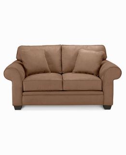 Raja Fabric Microfiber Loveseat, 68W x 38D x 37H  Custom Colors   Furniture