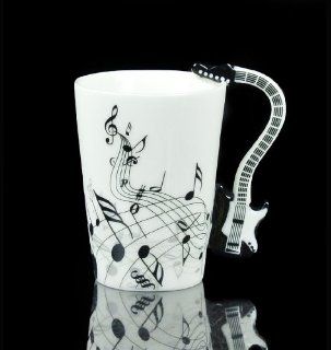 I AM MUG 226228 228 Guitar Music Notes Ceramic Tea Coffee Milk Cup Mug 11oz (10cm x 8cm) (Blue): Kitchen & Dining