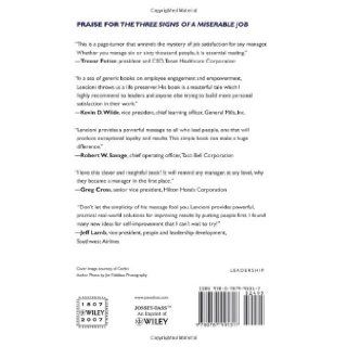 The Three Signs of a Miserable Job: A Fable for Managers (And Their Employees): Patrick Lencioni: 9780787995317: Books