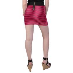 Journee Collection Juniors Zippered Striped Mini Skirt Journee Collection Juniors' Skirts