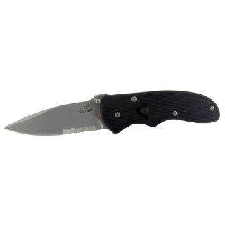 Gerber 22 41525 Mini Fast Draw Spring Assisted Opening Stainless Steel Serrated Knife: Home Improvement