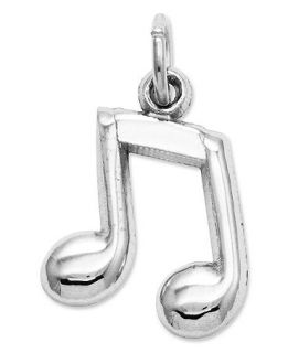 14k White Gold Charm, Musical Notes Charm   Jewelry & Watches