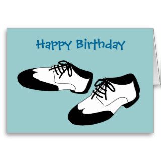 Mens Swing Dance Shoes Happy Birthday Spats Cards