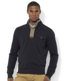 Polo Ralph Lauren Sweater, Ribbed Ring Spun Cotton Mock Neck Sweater   Sweaters   Men