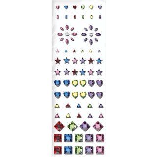 Me & My Big Ideas Rhinestone Stickers 6 1/2 Inch by 2 Inch Sheet, Color Shapes