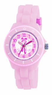 Tikkers Girls Baby Pink Ballet Slippers Rubber/Silicone Strap Watch TK0019 Watches