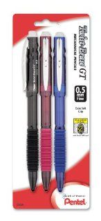 Pentel Twist Erase GT (0.5mm) Mechanical Pencil, Assorted Barrel Colors, Color May Vary, Pack of 3 (QE205BP3M) : Office Products