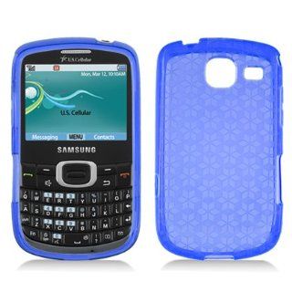 Aimo Wireless SAMR390SKC202 Soft and Slim Fabulous Protective Skin for Samsung Freeform 4/Comment 2 R390   Retail Packaging   Blue Hexagon: Cell Phones & Accessories