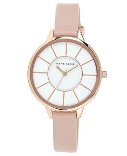 Anne Klein Womens Light Pink Leather Strap Watch 38mm AK 1500RGLP   Watches   Jewelry & Watches