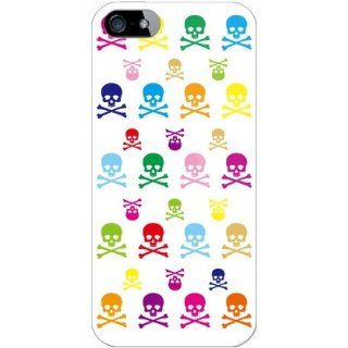 SECOND SKIN Skull monogram 2 Multi (Clear) design by ROTM  iPhone 5 Case  ( Japanese Import ) AAPIP5 PCCL 202 Y006: Cell Phones & Accessories