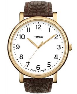 Timex Watch, Unisex Premium Originals Classic Brown Woven Leather Strap 42mm T2N473AB   Watches   Jewelry & Watches