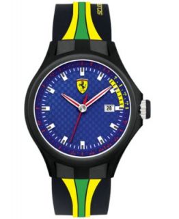 Scuderia Ferrari Watch, Mens Swiss Chronograph Race Day Gray and Blue Silicone Strap 44mm 830081   Watches   Jewelry & Watches
