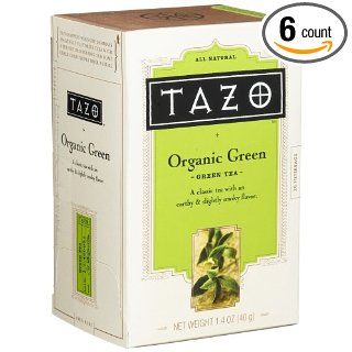 Tazo Chun Mee Green Tea, 20 Count Tea Bags (Pack of 6) : Tazo Organic Green Tea : Grocery & Gourmet Food