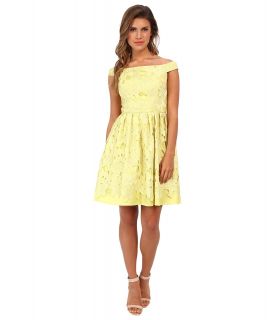 Adrianna Papell Off Shoulder Party Dress Womens Dress (Yellow)