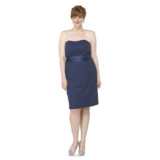 TEVOLIO Womens Plus Size Lace Strapless Dress   Academy Blue   22W