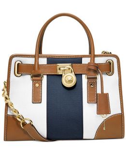 MICHAEL Michael Kors Hamilton Mono Stripe Satchel   Handbags & Accessories