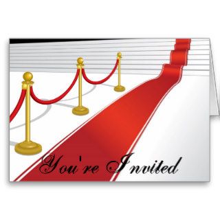 Red Carpet Invitation Card