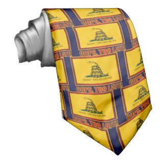 "Gadsden Flag  Oops Too Late" Tie