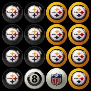 Pittsburgh Steelers NFL Home vs. Away Billiard Balls Full Set (16 Ball Set) by Impe  Steeler Pool Balls  Sports & Outdoors